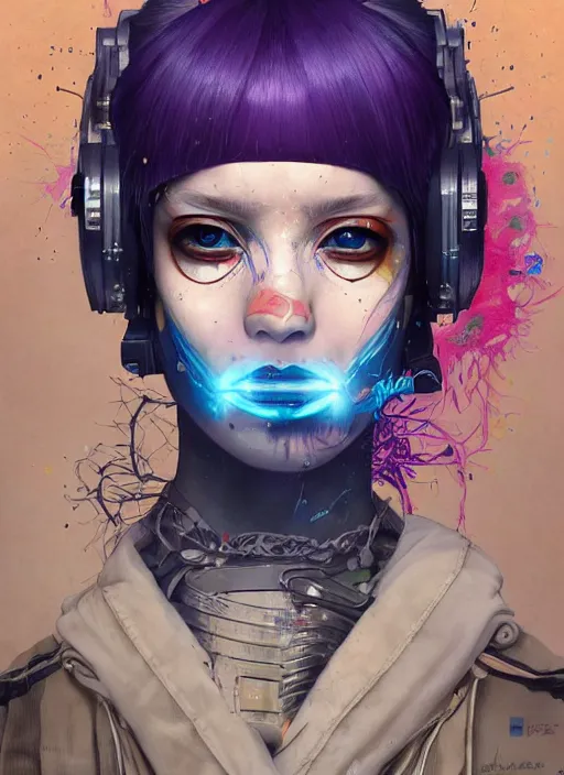 Prompt: beautiful portrait of Lofi cyberpunk Naruto, by Tristan Eaton, Stanley Artgermm, Tom Bagshaw, Greg Rutkowski, Carne Griffiths. trending on DeviantArt, face enhance, hyper detailed, trending on Artstation, 8k, masterpiece, graffiti paint, fine detail, full of color, intricate detail, golden ratio illustration