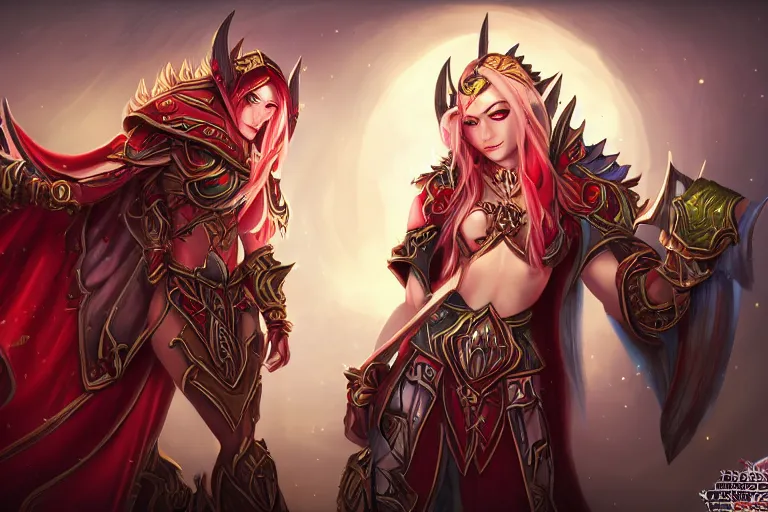 Image similar to blood elf, world of warcraft, trending on art station, fantasy, smooth