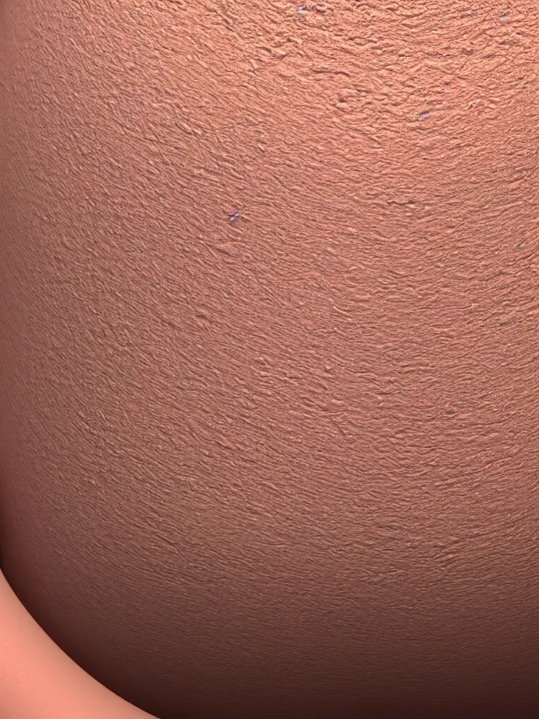 Prompt: simple 3 d primitive tube shape, texture - mapped with pale - peach - colored human skin, photoreal colors and details, tiny hairs, straight smooth vertical, highly realistic bump map, surface painter, 4 k, renderman