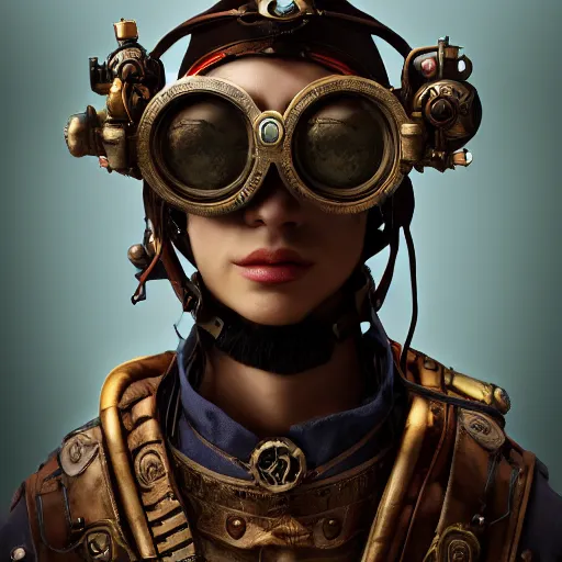 Image similar to rat warrior with steampunk goggles, clockwork, octane render, epic, cinematic, psychedelic, lsd, dmt by ruan jia