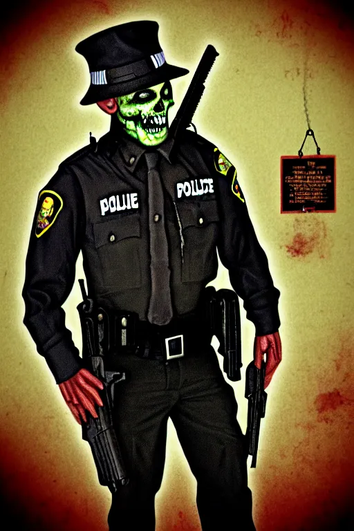 Image similar to zombie policeman