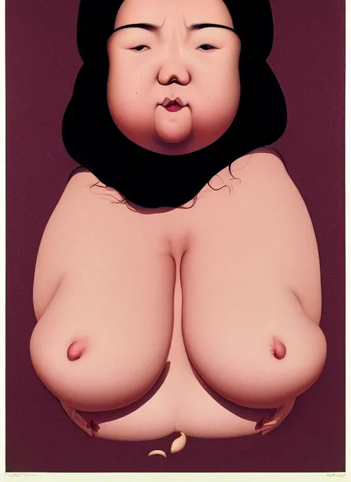 Image similar to portrait cute fat woman by shusei nagaoka kaws, david rudnick, takato yamamoto, airbrush on canvas pastell colors cell shaded 8 k