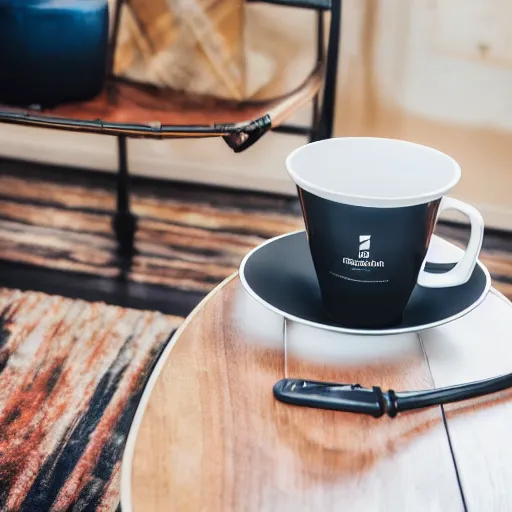 Image similar to fellow stagg ekg, and a kalita wave, on a coffee table, product photography, ad campaign