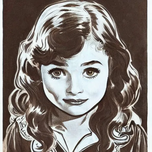 Image similar to a little girl with a mischievous face and light brown curly wavy hair. she is dressed as captain america, spider - man, batman, captain marvel, a superhero. well composed, clean elegant painting, beautiful detailed face. by steve ditko and jack kirby and alphonse mucha