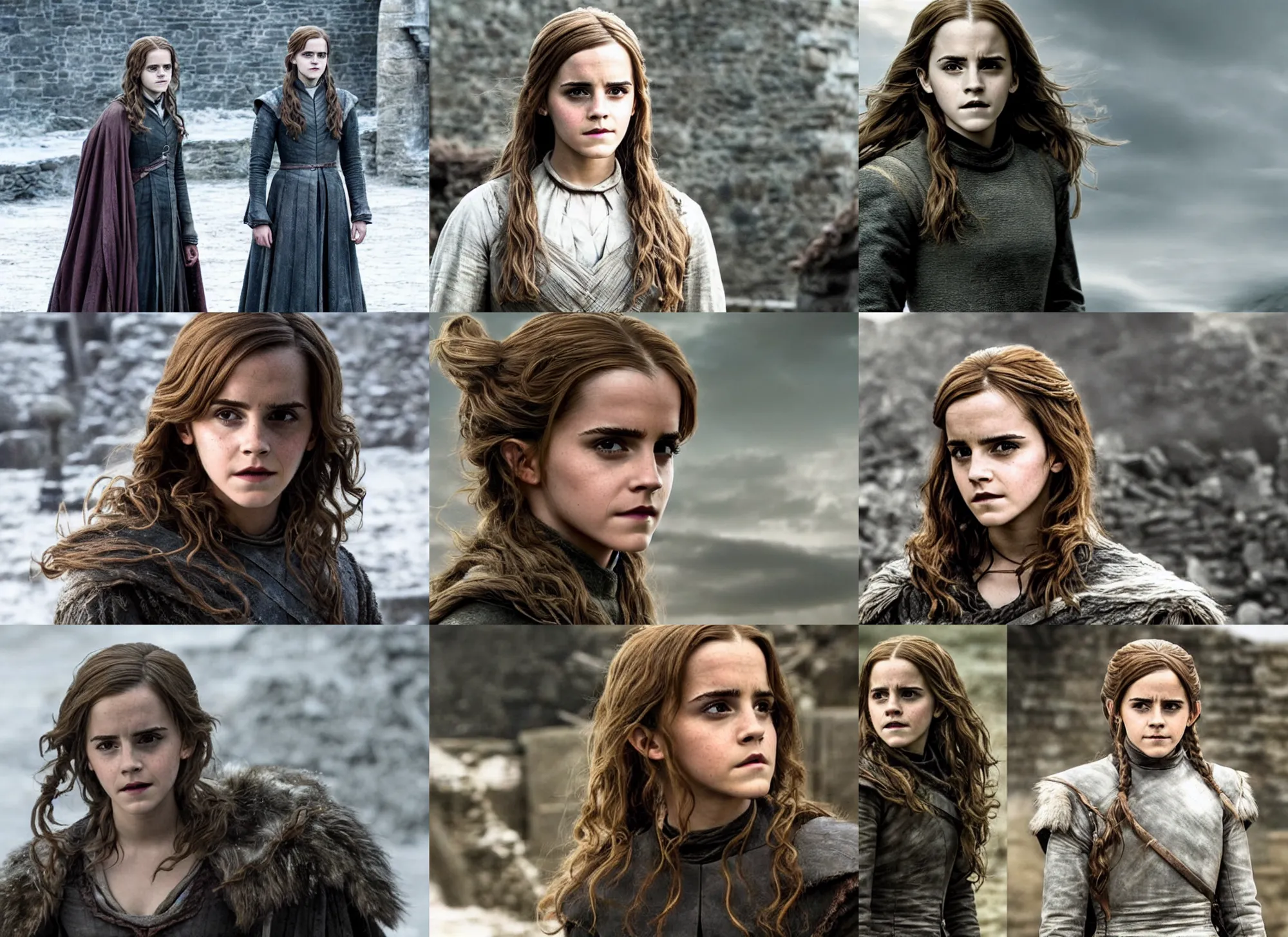 Prompt: emma watson as hermione granger in game of thrones