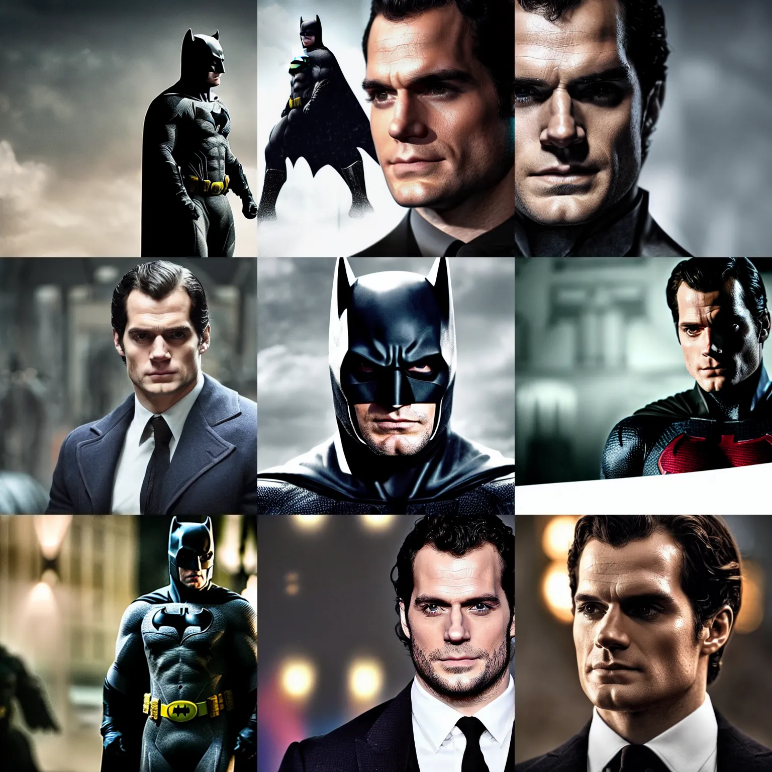 Prompt: henry cavill as batman 4 k