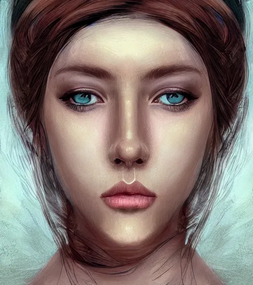 Image similar to Masterpiece. Beautiful Female face portrait. reddit.com/r/fantasy_art/top