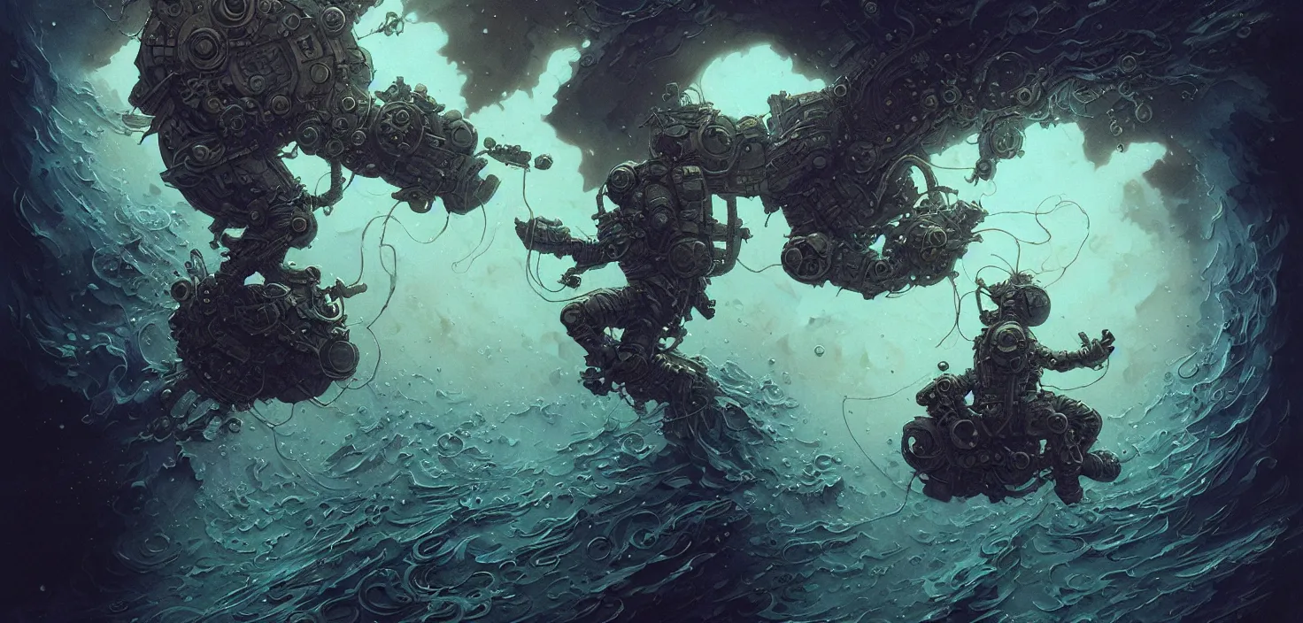 Prompt: close up shot of a full body floating astronaut portrait water elemental, james gurney, peter mohrbacher, mike mignola, black paper, mandelbulb fractal, trending on artstation, exquisite detail perfect, hyper detailed, intricate ink illustration, black background, trending on artstation, by jordan grimmer, huge scene, art greg rutkowski