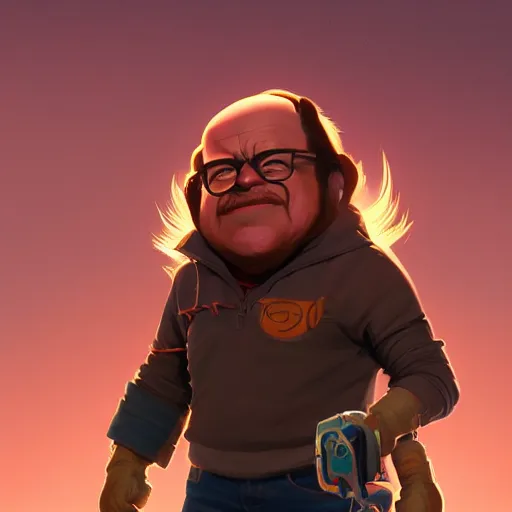 Image similar to portrait of metal danny devito, mattepainting concept blizzard pixar maya engine on stylized background splash comics global illumination lighting artstation lois van baarle, ilya kuvshinov, rossdraws