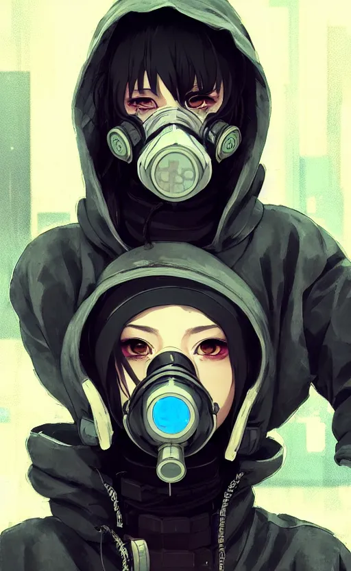 cyberpunk anime girl hoodie, cyberpunk gas mask, | Stable Diffusion | OpenArt