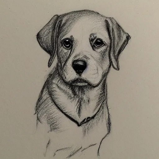 Image similar to doggo drawn in detailed sketch by renaissance maestro, trending, sold for millions, elegant, old sketch