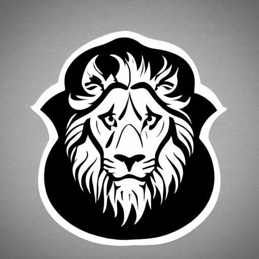 Image similar to white lion logo , vector illustration , 2d