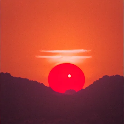 Image similar to Red sun over paradise