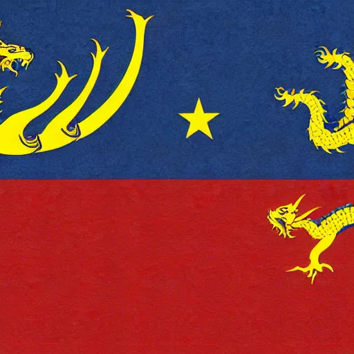 Image similar to official flag of the dragon empire