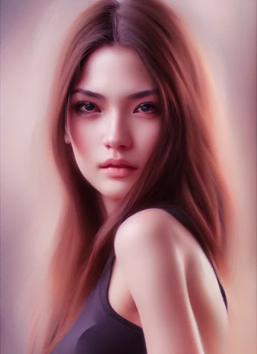 Image similar to photo of a gorgeous young woman in the style of stefan kostic, realistic, sharp focus, 8k high definition, insanely detailed, intricate, elegant, art by stanley lau and artgerm