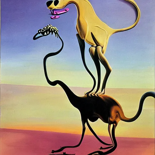 Prompt: The Pink Panther by Salvador Dalí