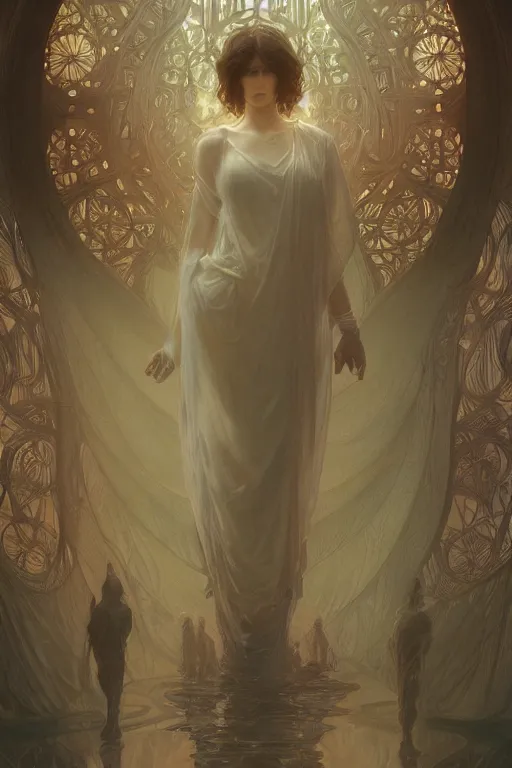 Image similar to all we are and all we know are memories, fog, volumetric lighting, intricate, elegant, highly detailed, digital painting, artstation, concept art, smooth, sharp focus, art nouveau, art by artgerm and greg rutkowski and alphonse mucha