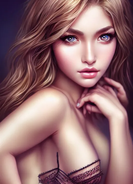 Image similar to a gorgeous female photo, professionally retouched, realistic, smooth face, perfect eyes, symmetrical, full body shot, wide angle, sharp focus on eyes, 8 k high definition, insanely detailed, intricate, elegant, art by artgerm