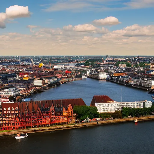 Prompt: the city of hamburg