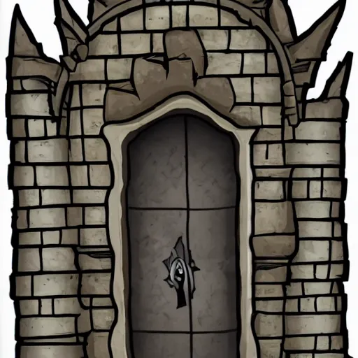 gothic cartoon door clip art