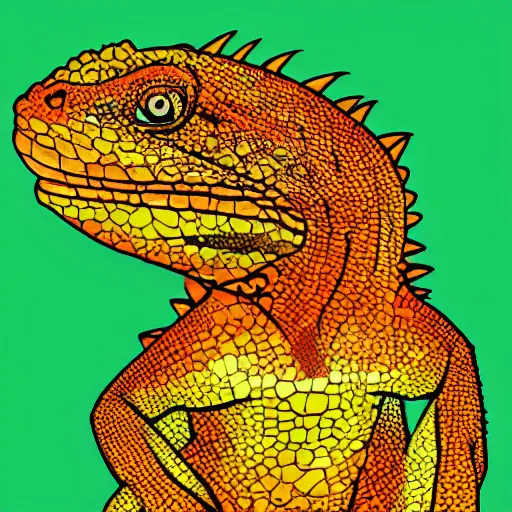 Image similar to Apofiss artwork, a lizard by Apofiss, in Apofiss style