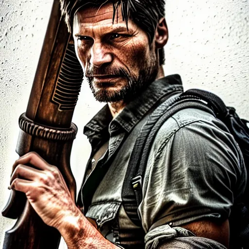 Image similar to Nikolaj Coster Waldau as Joel from The Last Of Us