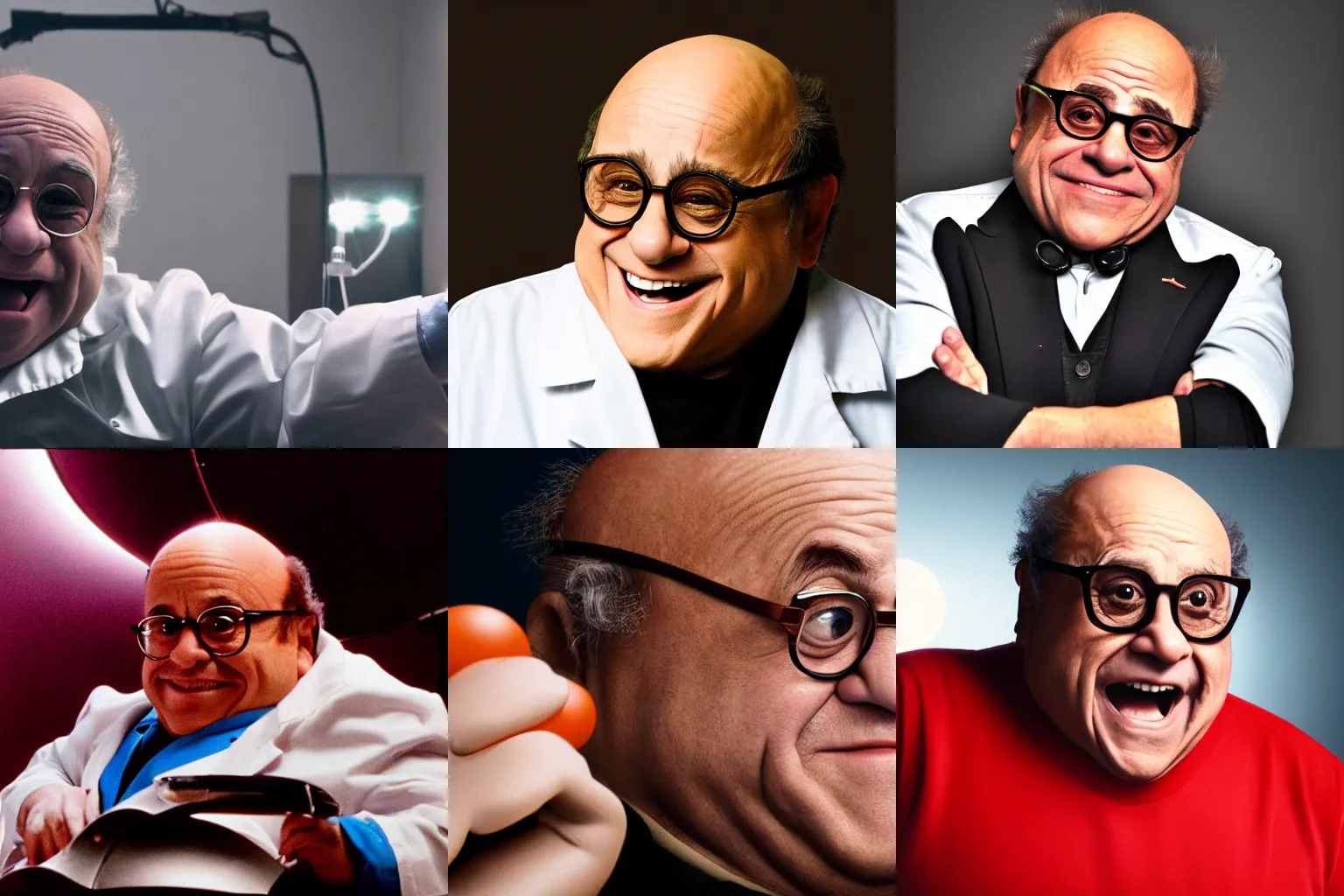 Prompt: Danny DeVito as Dr. Eggman, cinematic, studio light, 8K