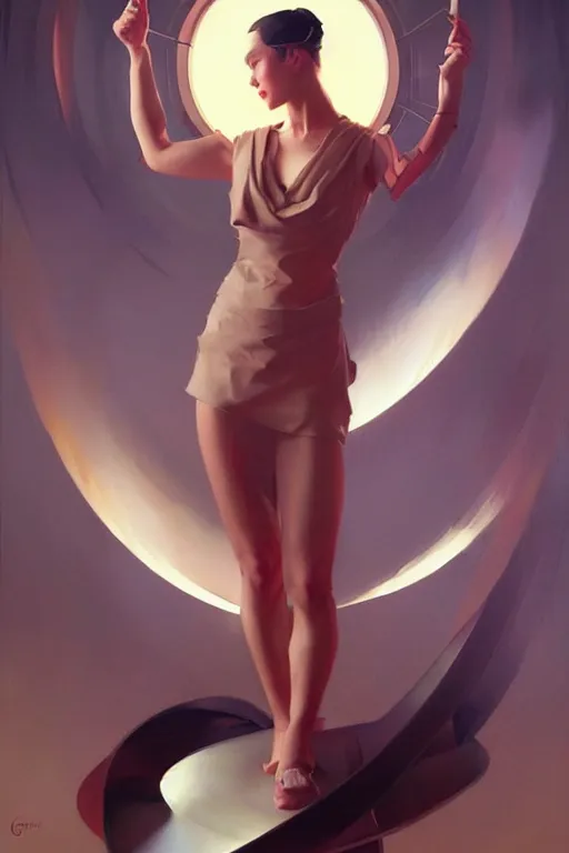 Prompt: futurism, taoism, painting by greg rutkowski, j. c. leyendecker, artgerm