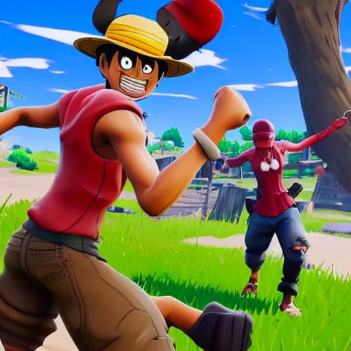 Image similar to luffy in fortnite