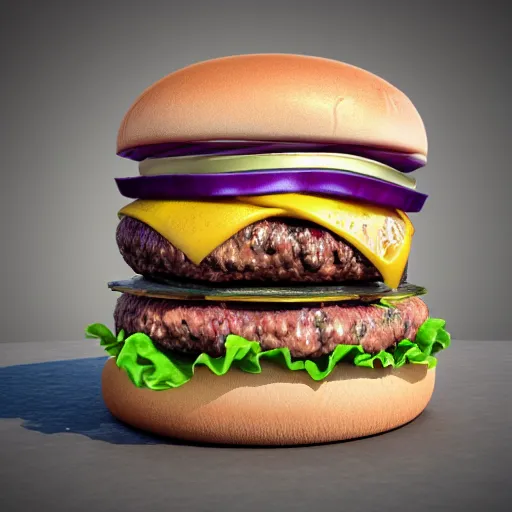 Prompt: burger, realistic