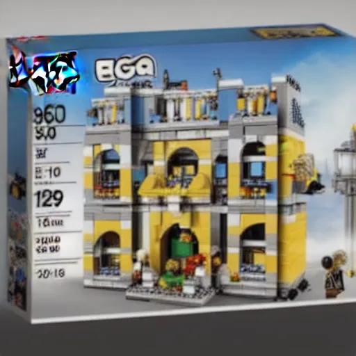 Prompt: Mar-a-Lago Trump FBI raid Lego set