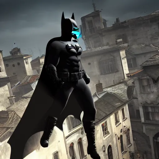 Prompt: batman in style of assassins creed , 8K , realistic,
