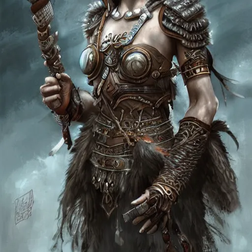 Image similar to beautiful extremely detailed intricate concept art depicting a warrior by wlop. shining jewelry. bcy. net