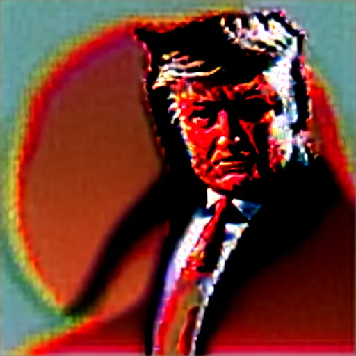 Image similar to donald trump portrait in the style of jason edmiston