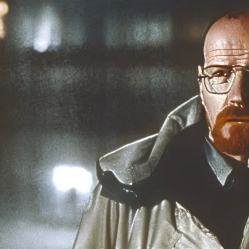 Prompt: photo of Bryan Cranston's Heisenberg in Blade Runner