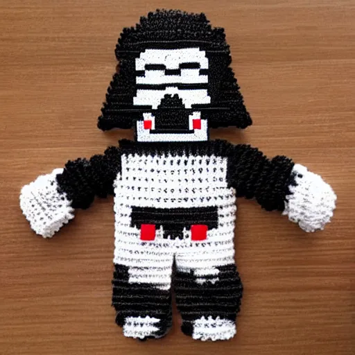 Prompt: a crotchet darth vader