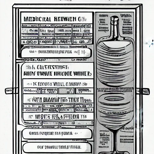 Image similar to medical diagram of a bottle of wine