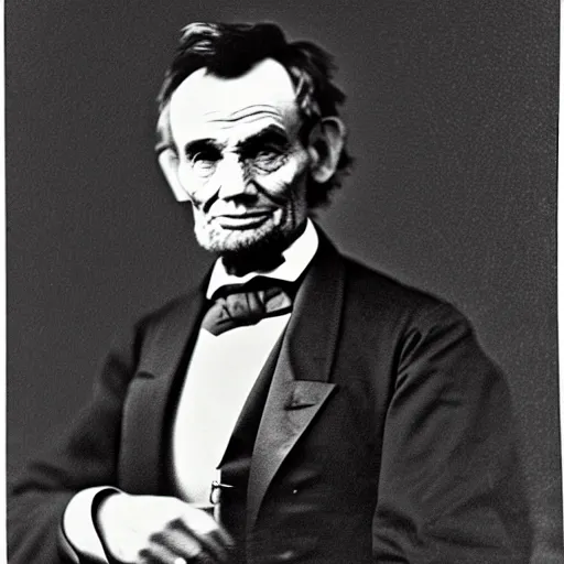 Prompt: abraham lincoln as electronic music producer, wearing headphones