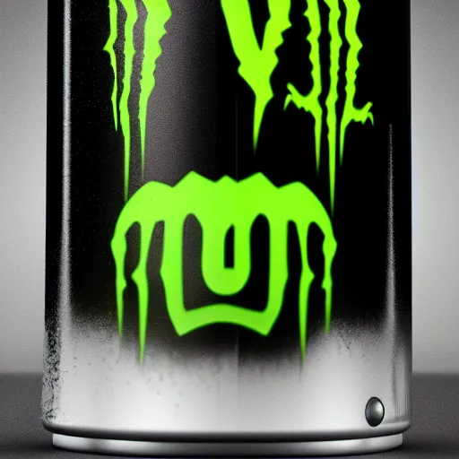 Prompt: new design aluminum can monster energy, 8k, octane render, cinematic light, harmony, ultra quality