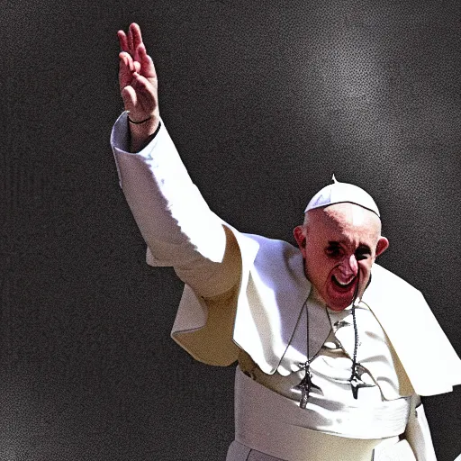 Image similar to the screaming pope