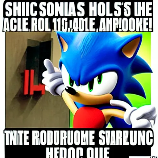 Prompt: sonic the hedgehog sells out anne frank in 1940