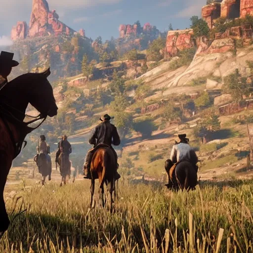 Prompt: a screenshot from red dead redemption 2 ( 2 0 1 8 )