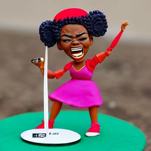 Image similar to maya angelou winning wimbledon, stop motion vinyl action figure, plastic, toy, butcher billy style