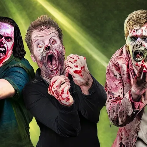 Image similar to the hosts of Best of the Worst as zombies