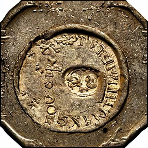 Prompt: ancient coin texture