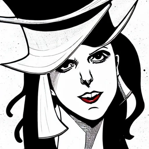 Image similar to beautiful Anna Kendrick Zatanna DC Comics on stage, wearing a top hat, symmetrical face symmetrical eyes, beautiful smile, intricate details, atmospheric, art by eiichiro oda, Joshua Middleton art