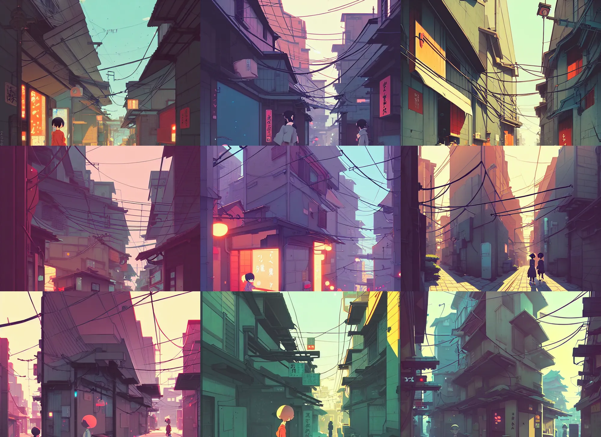 Prompt: tokyo alleyway by cory loftis, atey ghailan, makoto shinkai, hasui kawase, james gilleard, beautiful