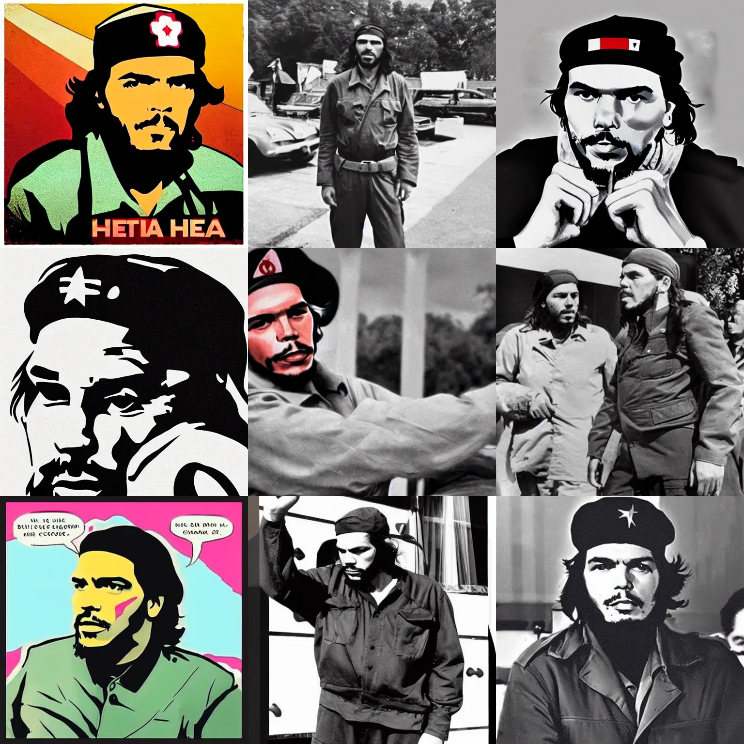 Prompt: Che Guevara in hella drip being an insta baddie.