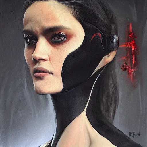 Image similar to a realistic painting by Raffaello Sanzi depicting the Kamen Rider Black with the head of Zombie Pretty Zinta in the Renaissance,smooth,Sharp focus, trending on Artstation.