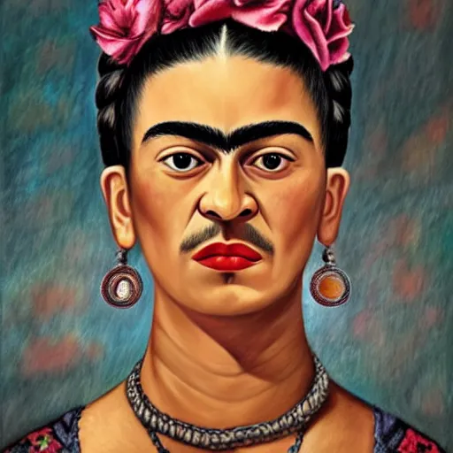 Prompt: highly detailed matte portrait of frida kahlo in a hospital bed by anne stokes